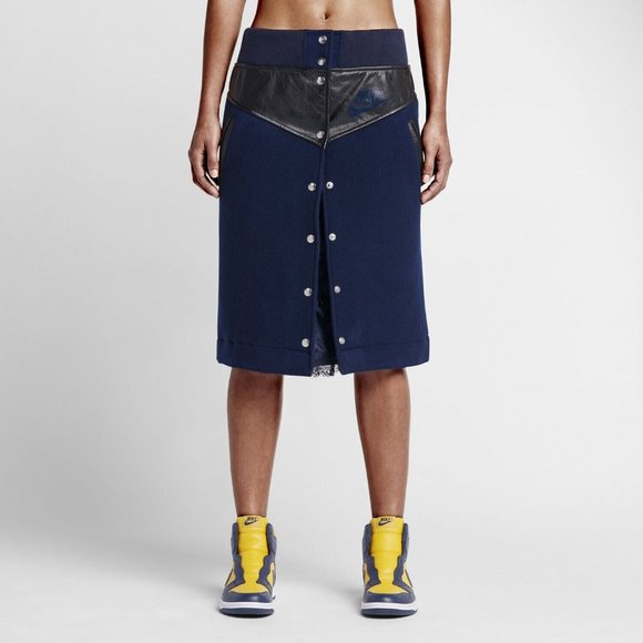 Nike Lab x sacai Windrunner Lace Inset Letterman Midi Skirt - Picture 6 of 6